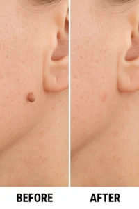 Skin tags removal Upton Park before and after