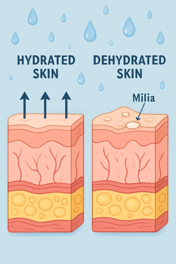 The importance of hydration and milia production Upton Park