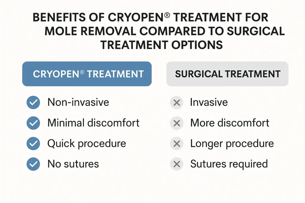 Benefits of facial mole removal Upton Park - call our team today to book a consultation