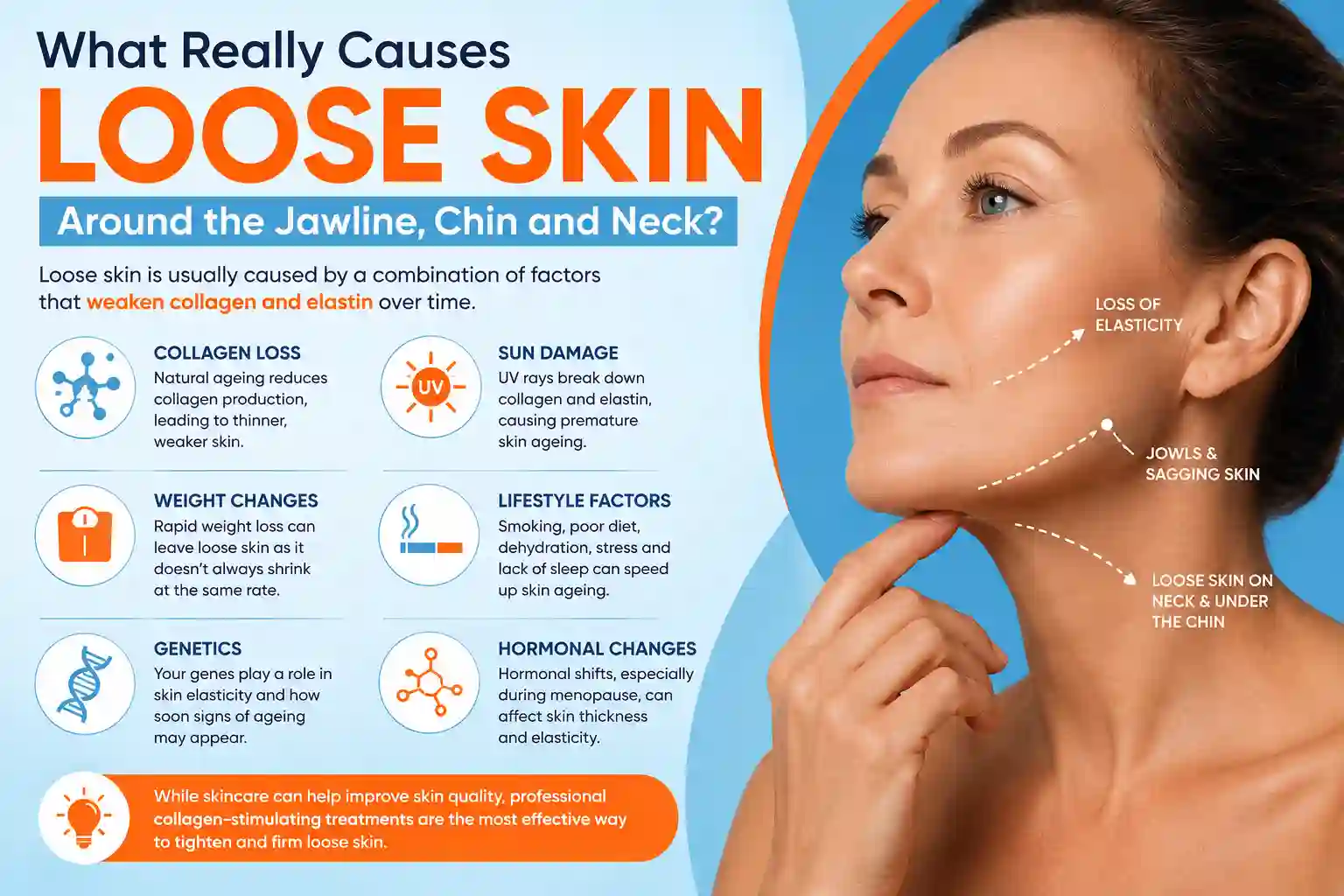What Really Causes Loose Skin Around the Jawline, Chin and Neck Upton Park?